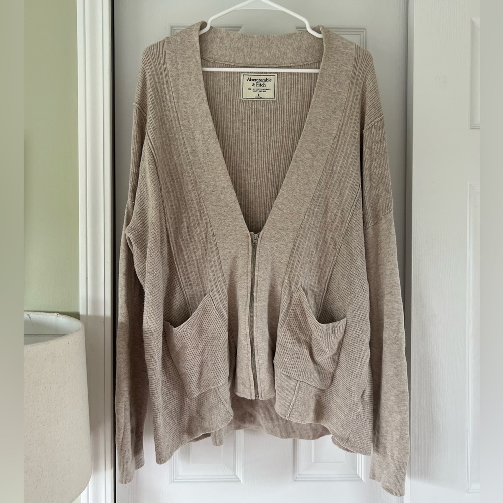 Abercrombie & Fitch Tan Cardigan